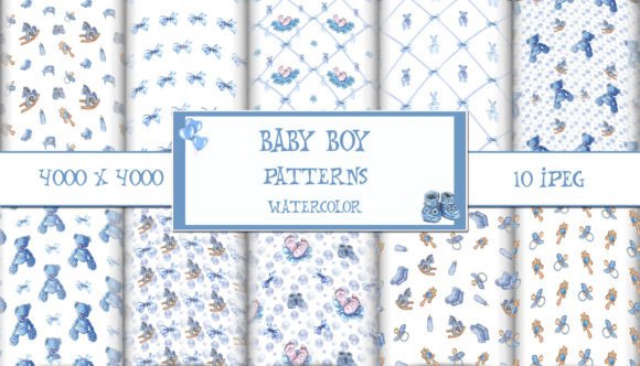 Baby Boy Watercolor Seamless Patterns: A Creative Resource for Designers and Entrepreneurs