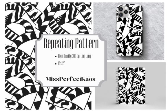 Black and White - Repeat Pattern 300dpi: A Versatile Design for Creative Projects