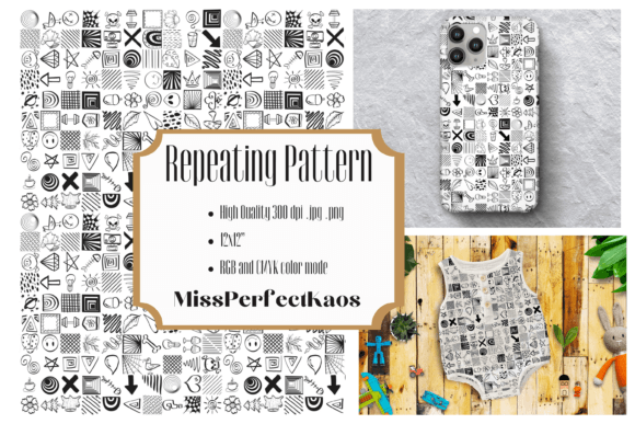Black White Repeating Pattern: A Versatile Design for Creative Projects