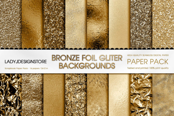 Bronze Foil Glitter Digital Paper: A Versatile Tool for Creative Professionals