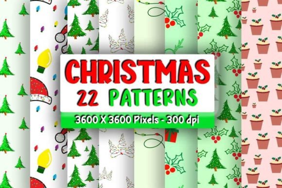 Christmas Digital Paper Pattern Bundle