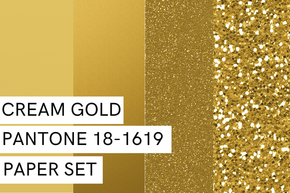 Cream Gold Pantone Glitter Set