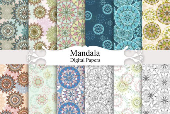 Mandala Seamless Papers