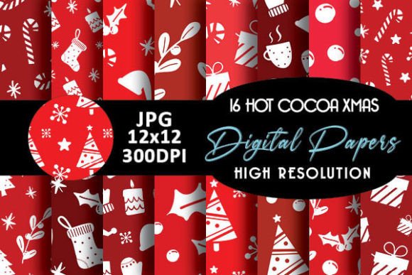 Red Hot Cocoa Christmas Digital Papers: Elevating Creativity with Digital Design Tools