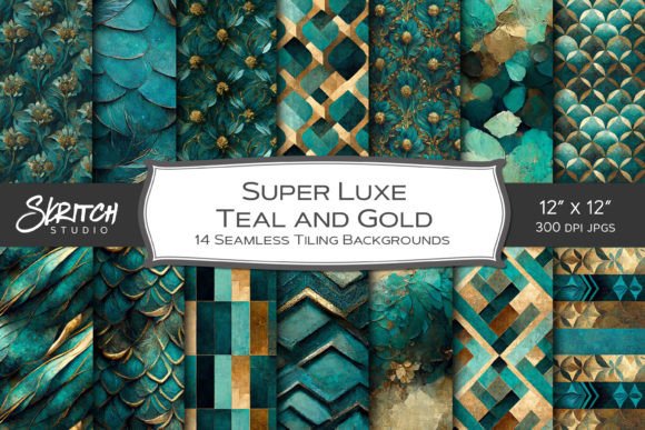 Super Luxe Teal and Gold Digital Paper: A Strategic Tool for Creative and Professional Success